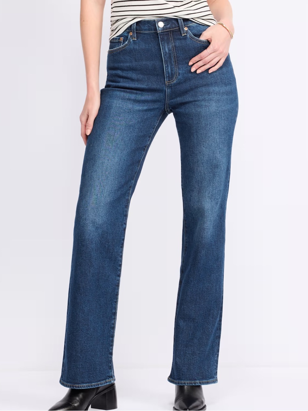 pistola High-Rise Slim Boot Jeans in Medium Blue